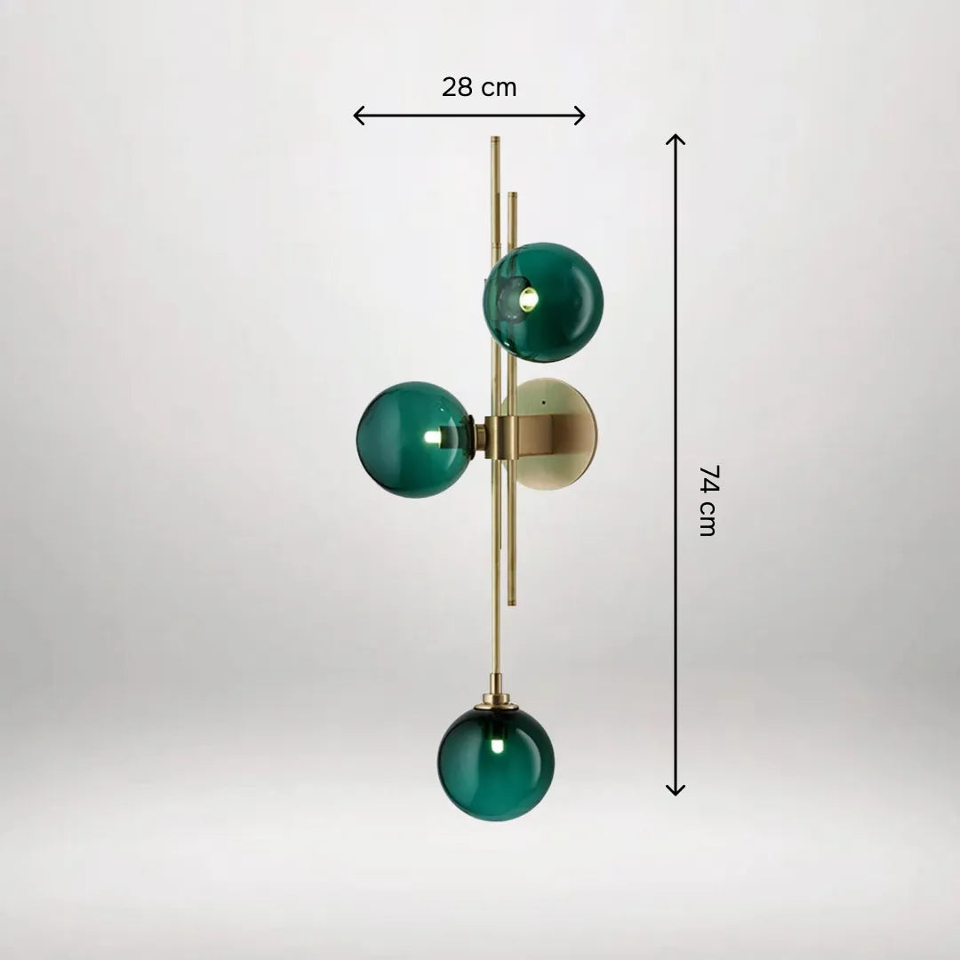 B&B Retro Orion Green Glass Wall Sconce