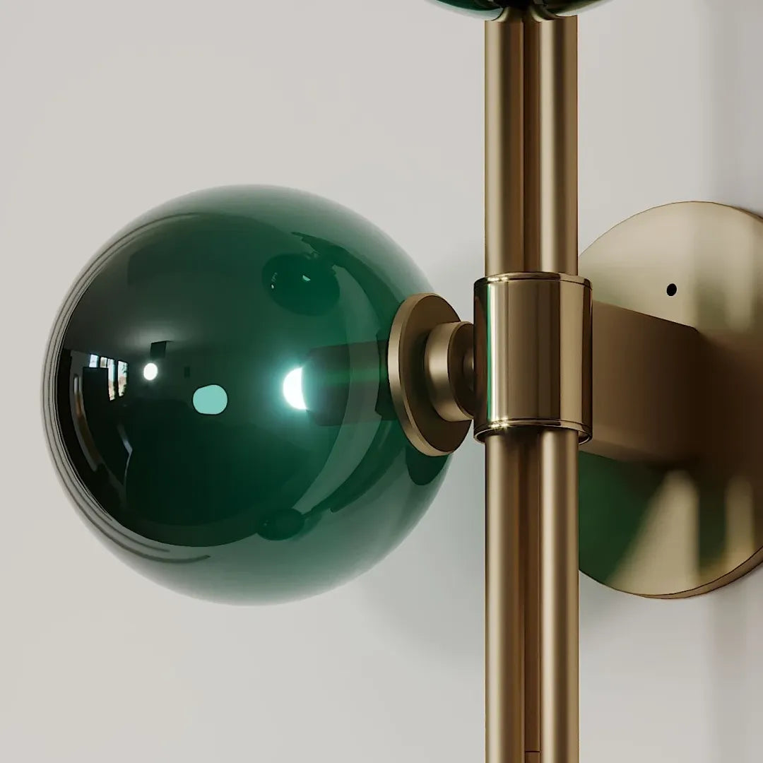 B&B Retro Orion Green Glass Wall Sconce