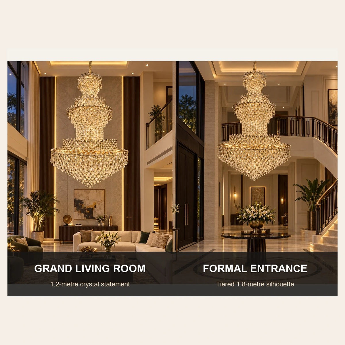 Grand crystal chandelier room-use guide
