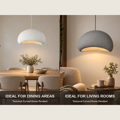 Textured curved dome pendant room-use guide