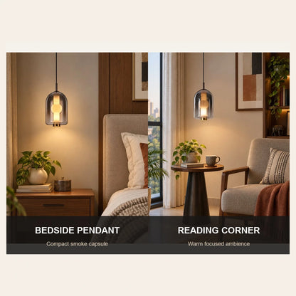Smoke capsule glass pendant room-use guide