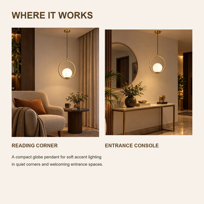 Orbital globe pendant room-use guide