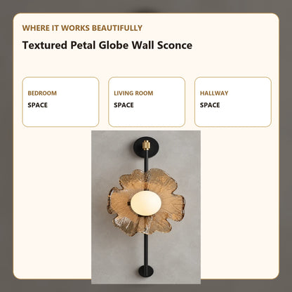 Textured Petal Globe Wall Sconce room-use guide