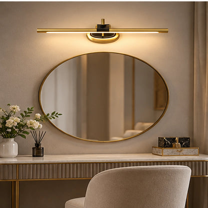 Semicircle linear wall light in a gallery wall setting