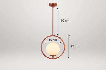 B&B Spherical Metal & Glass Hanging Light - Bliss and Birch