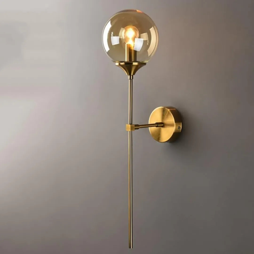 B&B Round Ball Head Golden Wall Lamp