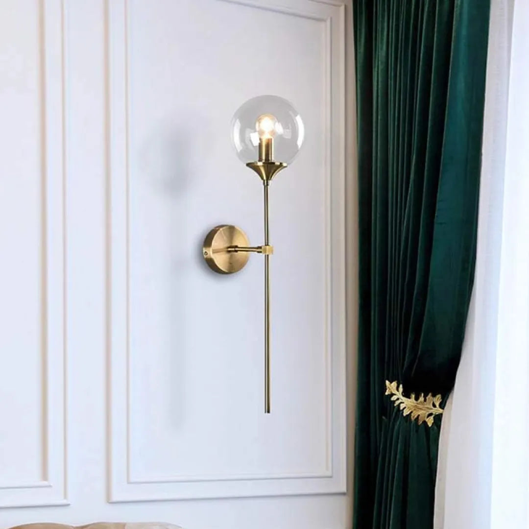 B&B Round Ball Head Golden Wall Lamp