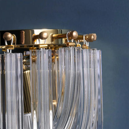 B&B Single Head Glass Lampshade Wall Sconce - Bliss and Birch