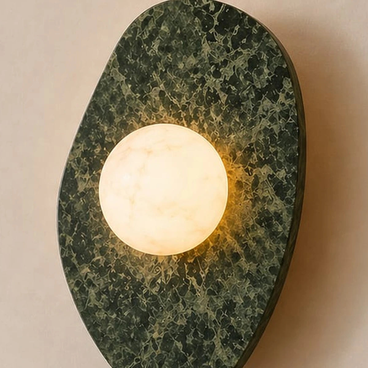 Sloppy Marble Wall Lamp - Green Sloppy Wall Lamp - authentic mounted-wall product image