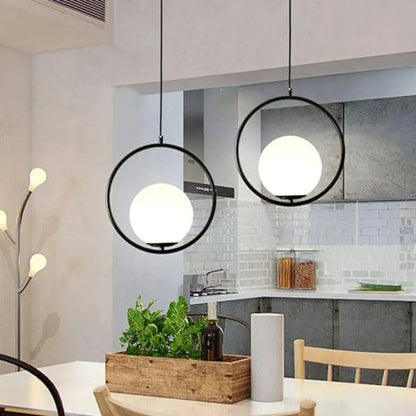 B&B Spherical Metal & Glass Hanging Light - Bliss and Birch