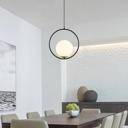 B&B Spherical Metal & Glass Hanging Light - Bliss and Birch