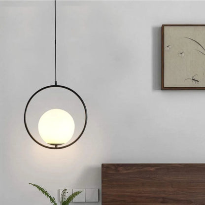 B&B Spherical Metal & Glass Hanging Light - Bliss and Birch