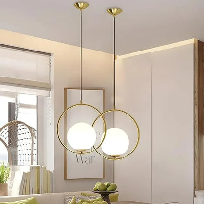 B&B Spherical Metal & Glass Hanging Light - Bliss and Birch