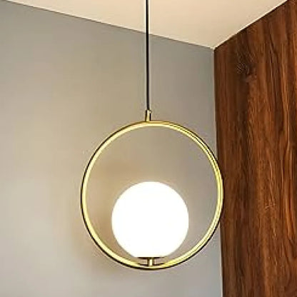 B&B Spherical Metal & Glass Hanging Light - Bliss and Birch