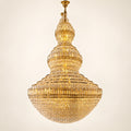 Grand tiered dome crystal chandelier on a clean studio background