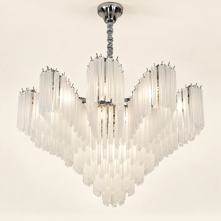 Bliss & Birch Frosted Glass Tiered Chandelier