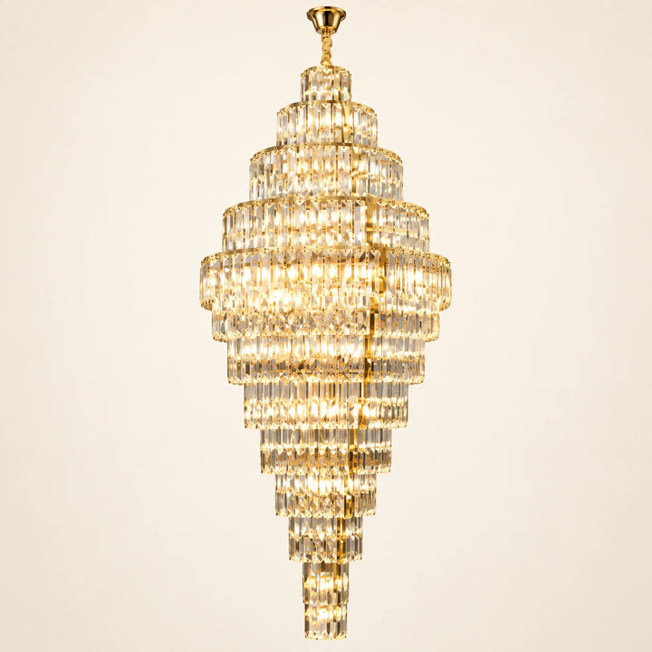 Bliss & Birch Grand Vertical Crystal Cascade Chandelier
