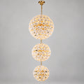 Three-tier ceramic flower chandelier on a neutral studio background