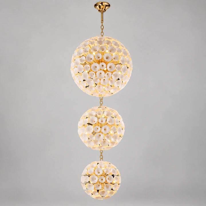 Bliss & Birch Three-Tier Ceramic Flower Chandelier