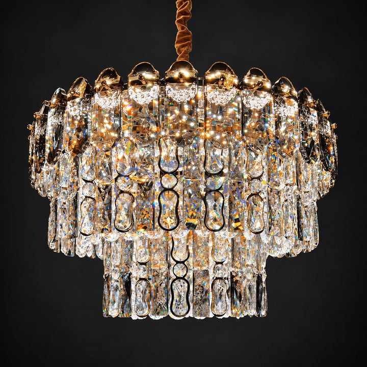 Bliss & Birch Two-Tier Crystal Drop Chandelier