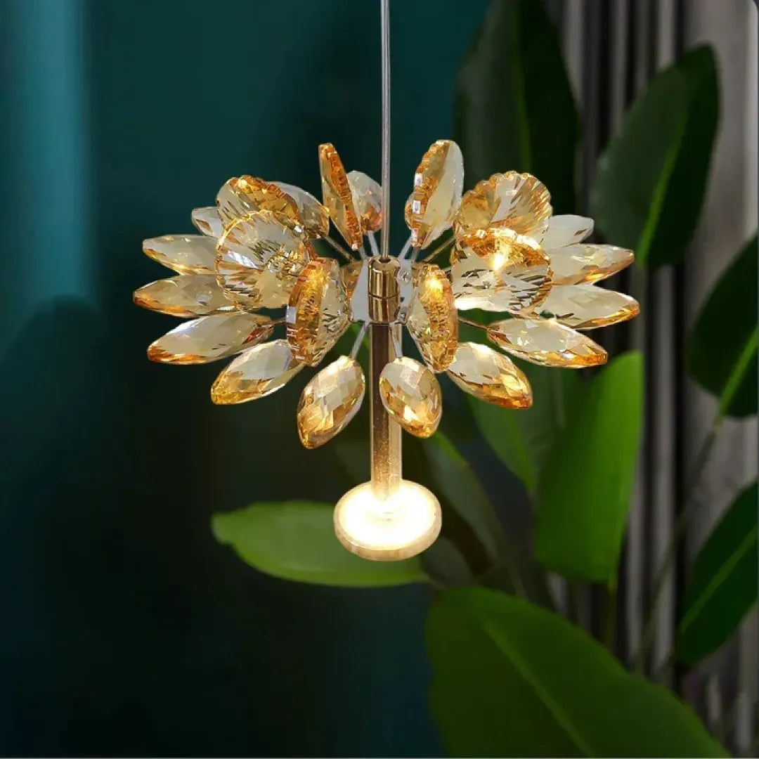 B&B Sunburst Crystal Dining Chandelier - Bliss and Birch