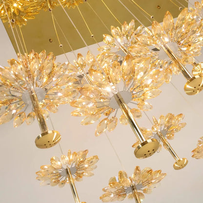 B&B Sunburst Crystal Dining Chandelier - Bliss and Birch