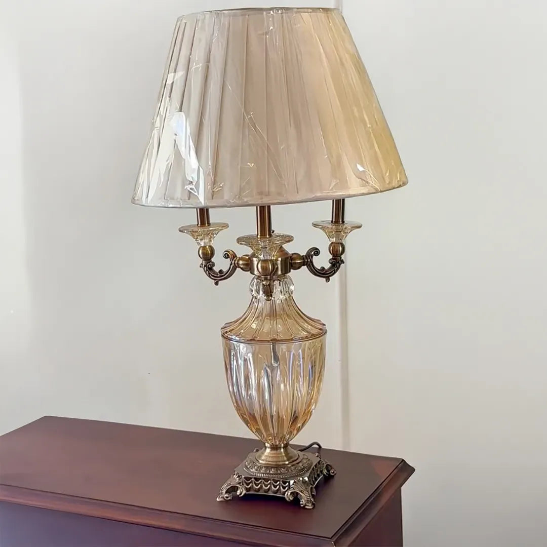 B&B Brown Metal Traditional Rectangle Table Lamp