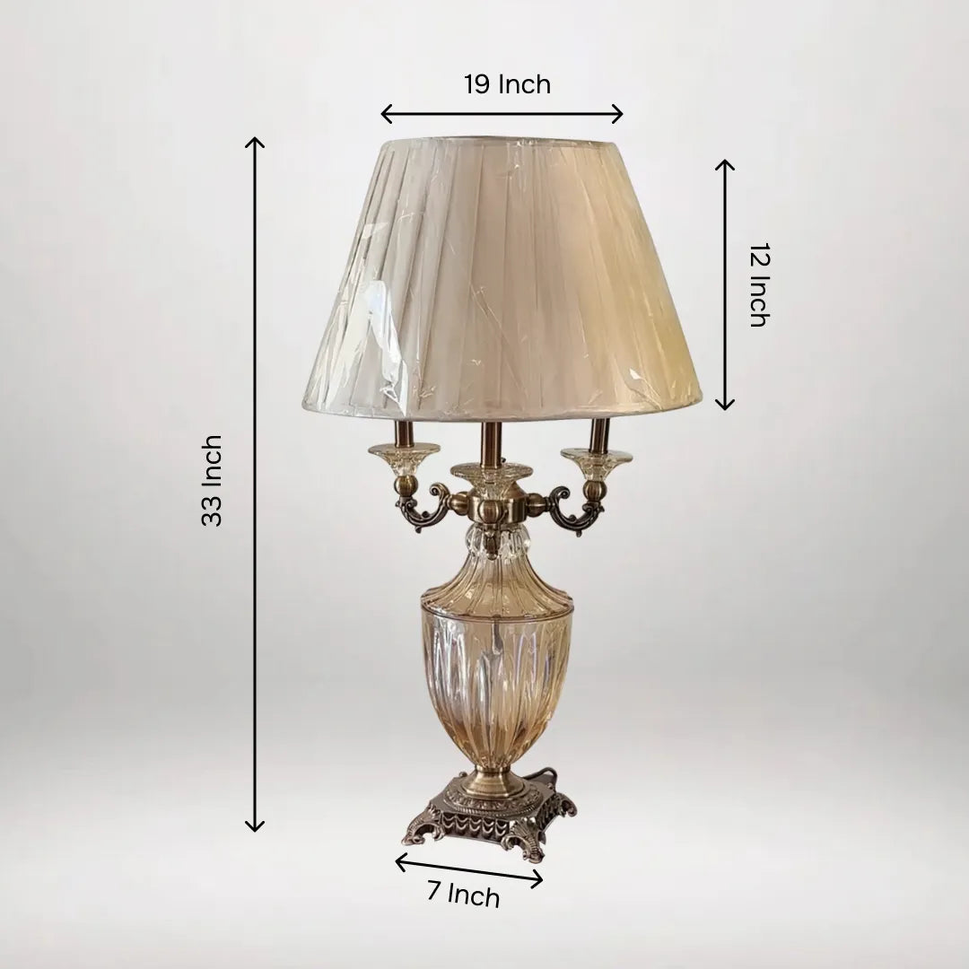 B&B Brown Metal Traditional Rectangle Table Lamp