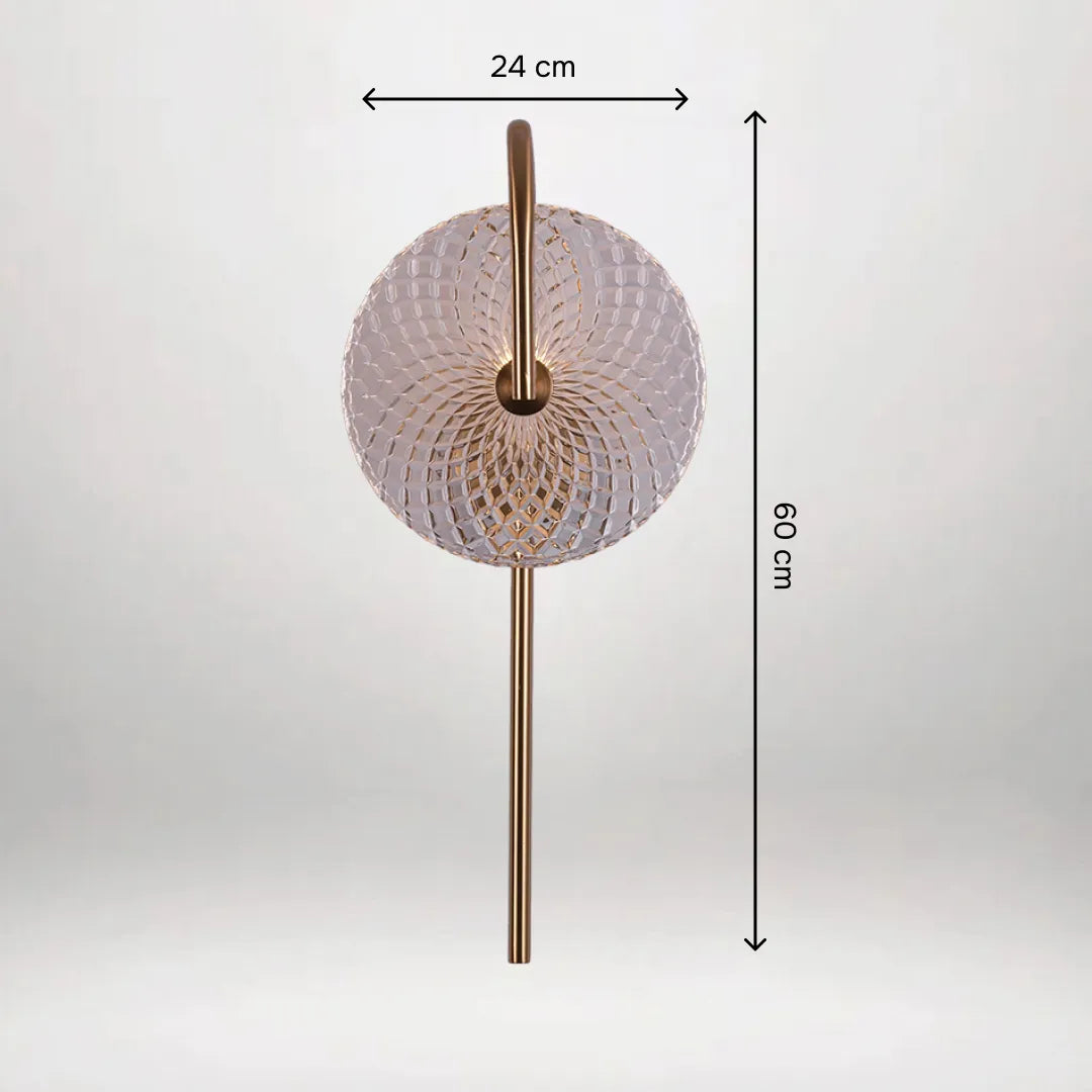 B&B Textured Glass Wall Light