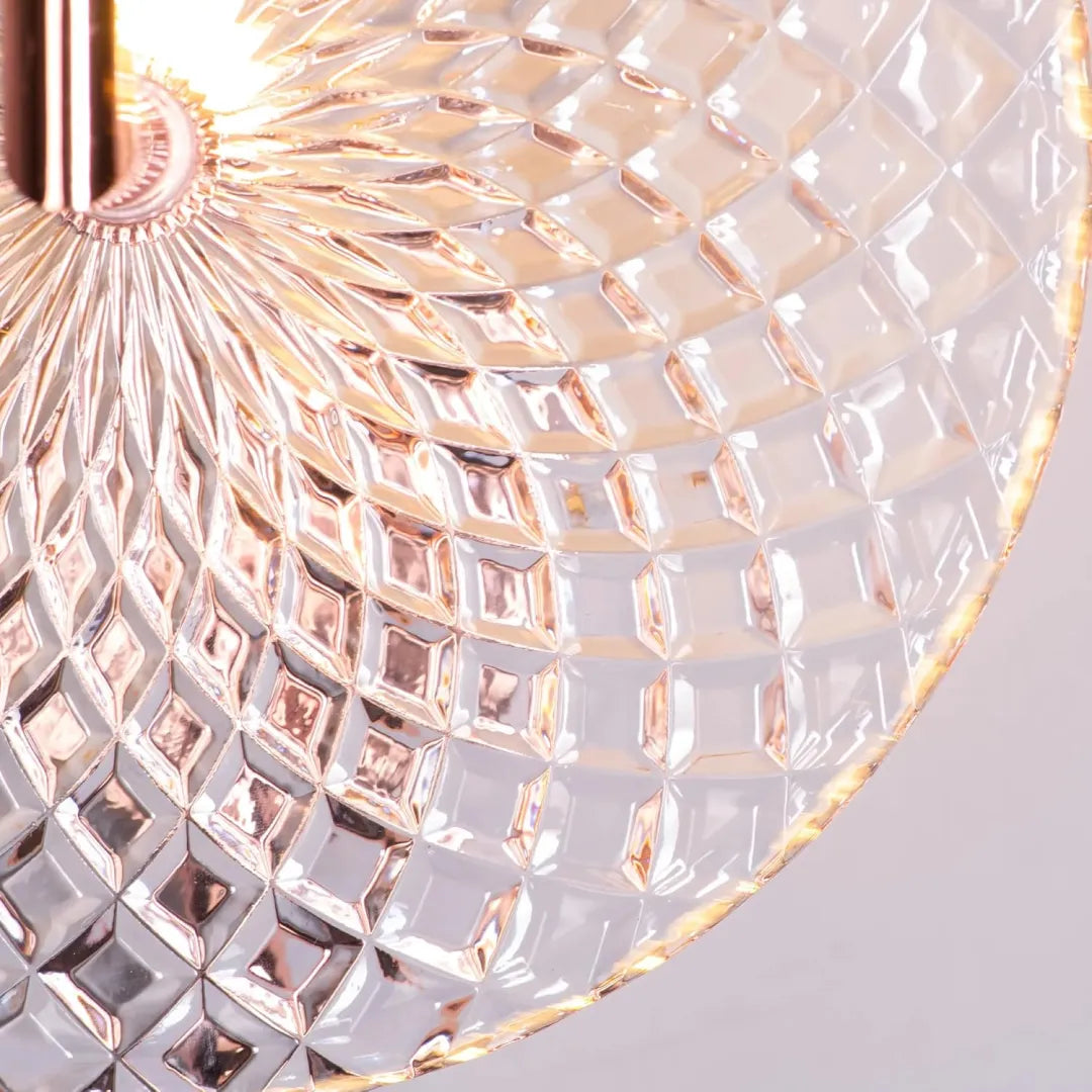 B&B Textured Glass Wall Light
