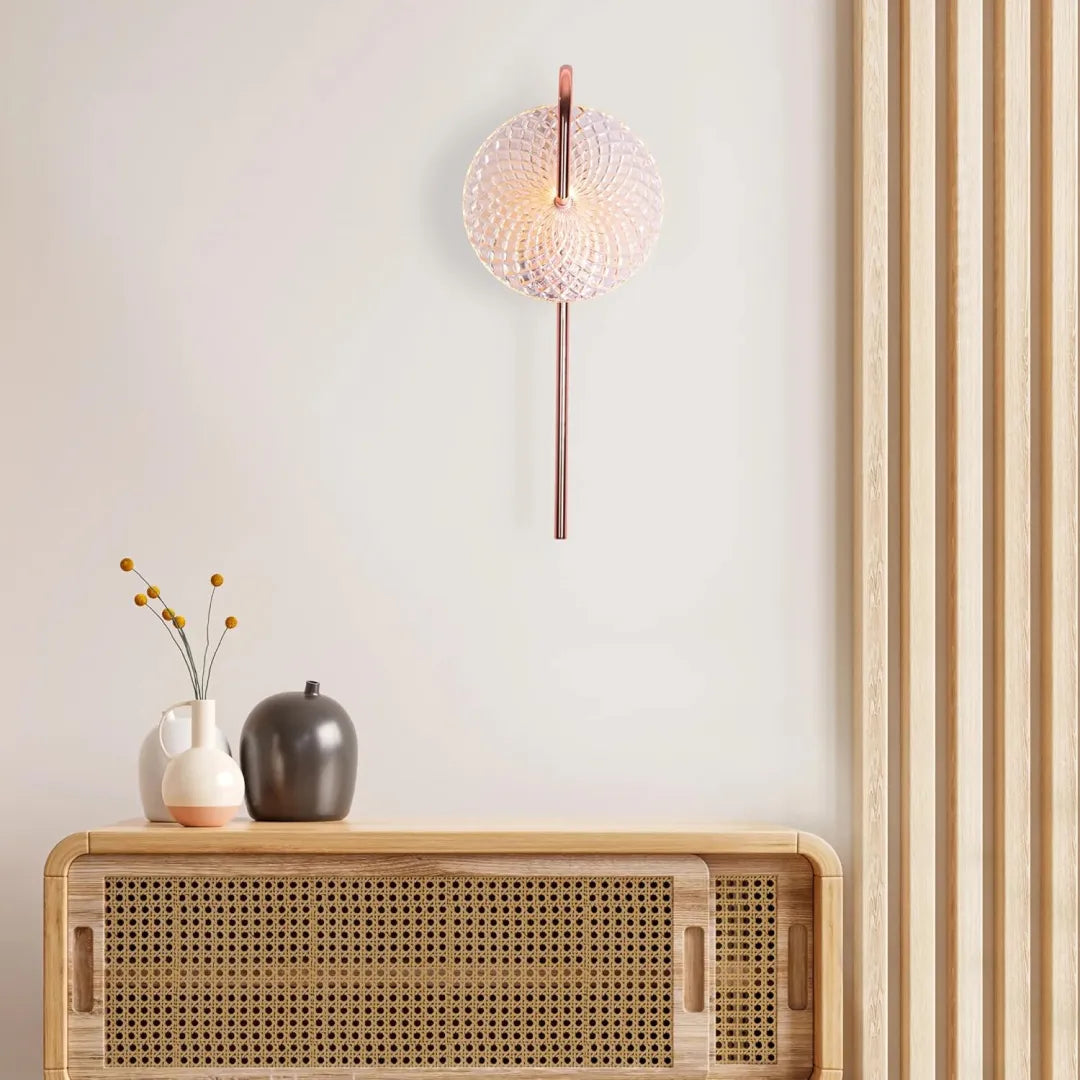 B&B Textured Glass Wall Light