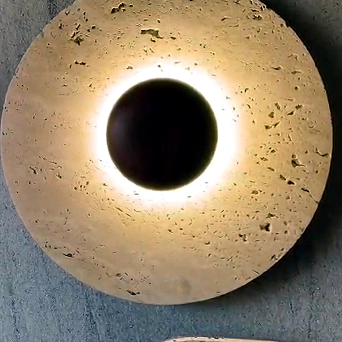 Travertine Orbis Plain Wall Lamp - Travertine Orbis Plain - authentic mounted-wall product image