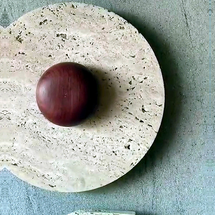 Travertine Orbis Plain Wall Lamp