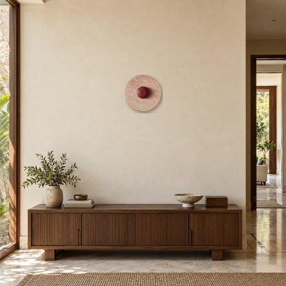 Travertine Orbis Plain Wall Lamp - Travertine Orbis Plain - authentic mounted-wall product image