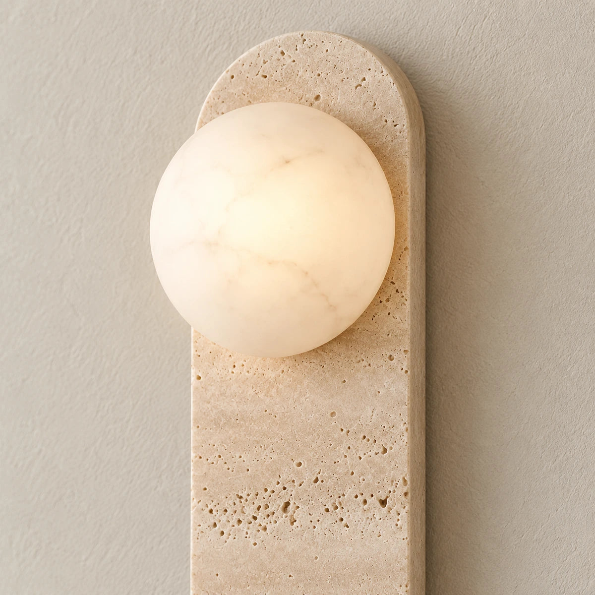 Travis Track 1 Light - generated travertine and white stone material detail illustration