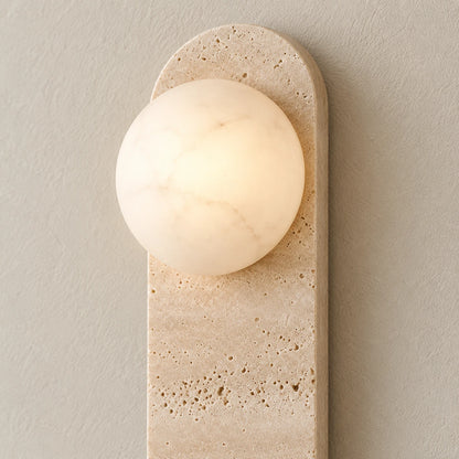 Travis Track 1 Light - generated travertine and white stone material detail illustration