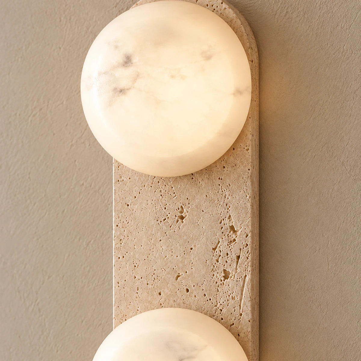 Travis Track 2 Light - generated travertine and white stone material detail illustration