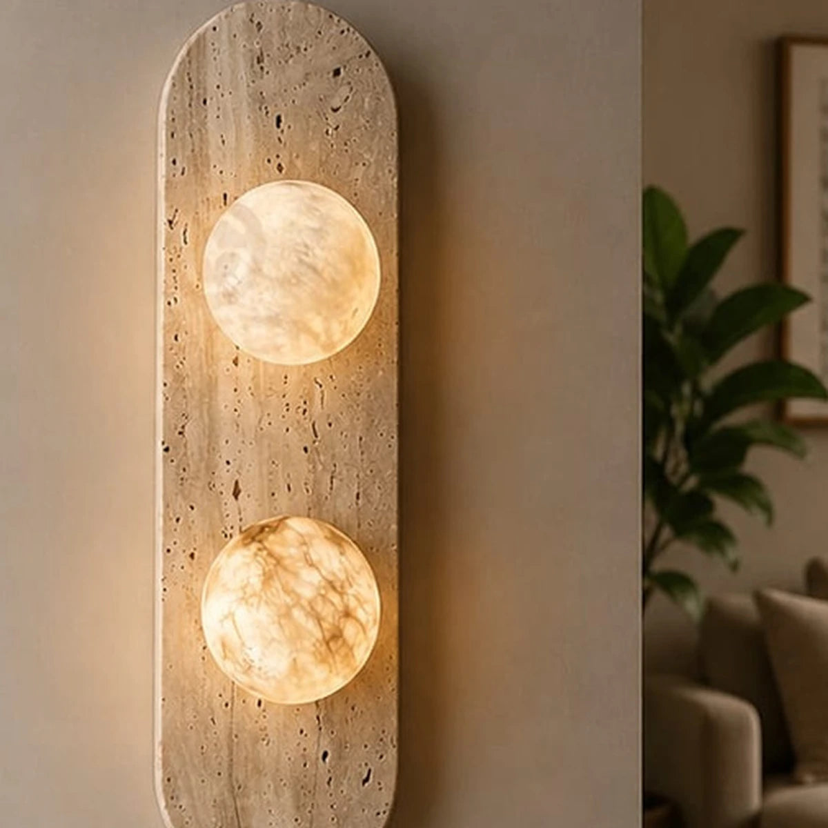 Travis Track Marble Wall Light - Travis Track - 2 WL - authentic mounted-wall product image