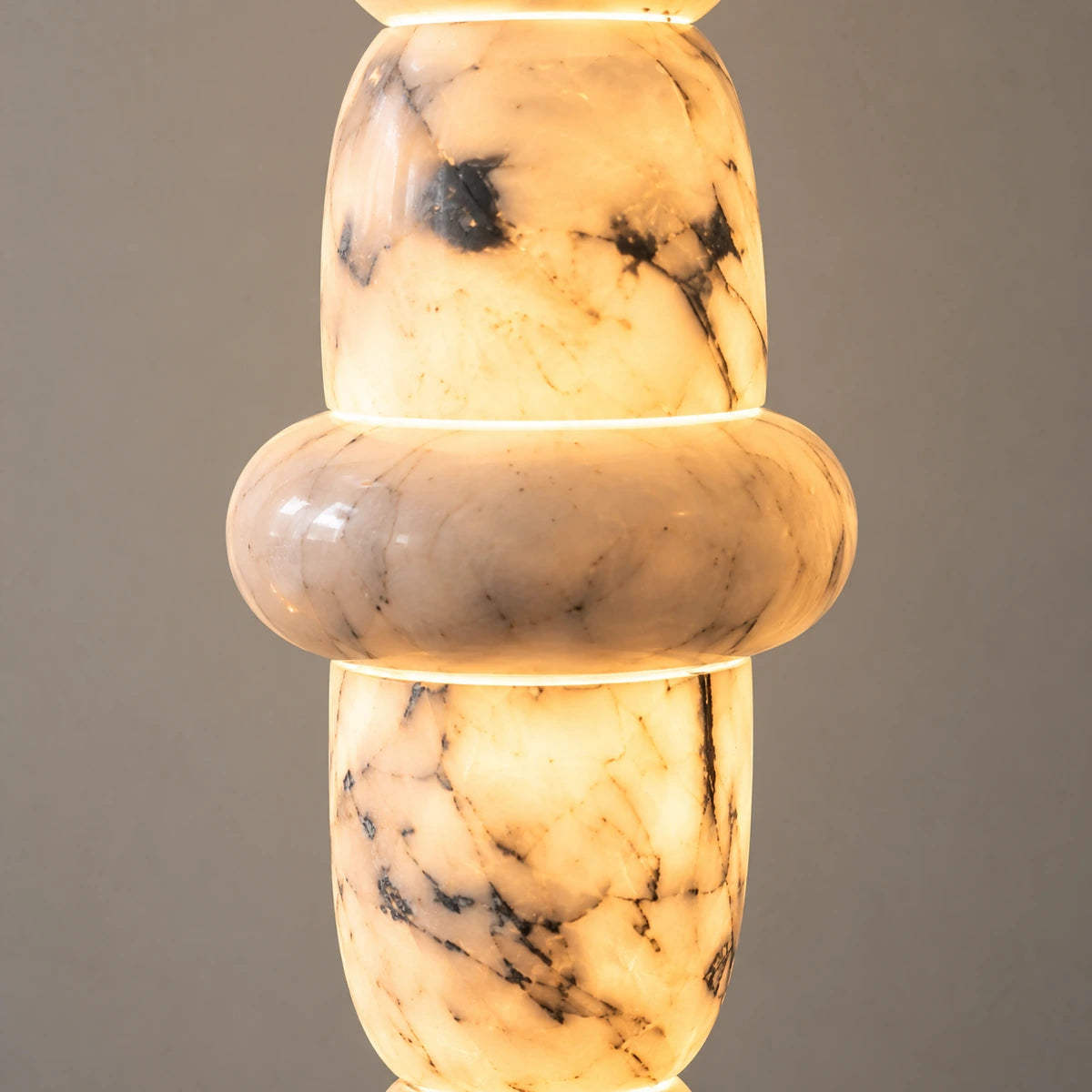 Trio Floor Lamp - generated styled stone material close-up