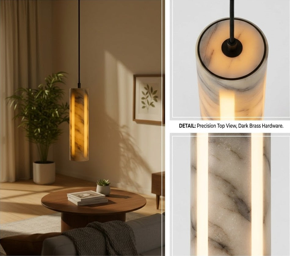 Marbella Marble-Texture Pendant Light