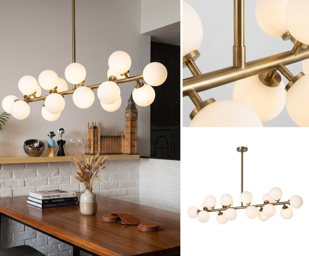 Opulent Glow Prism Chandelier – Crystal & Gold