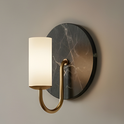 Vesta Green Marble Wall Lamp - Bliss and Birch