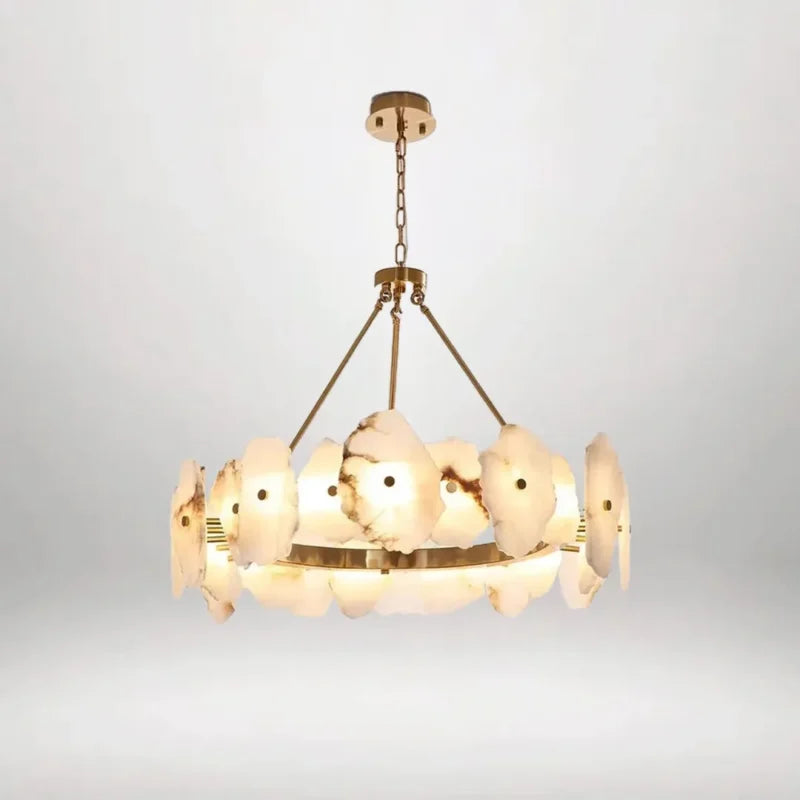 B&B Vintage Round Natural Stone Chandelier