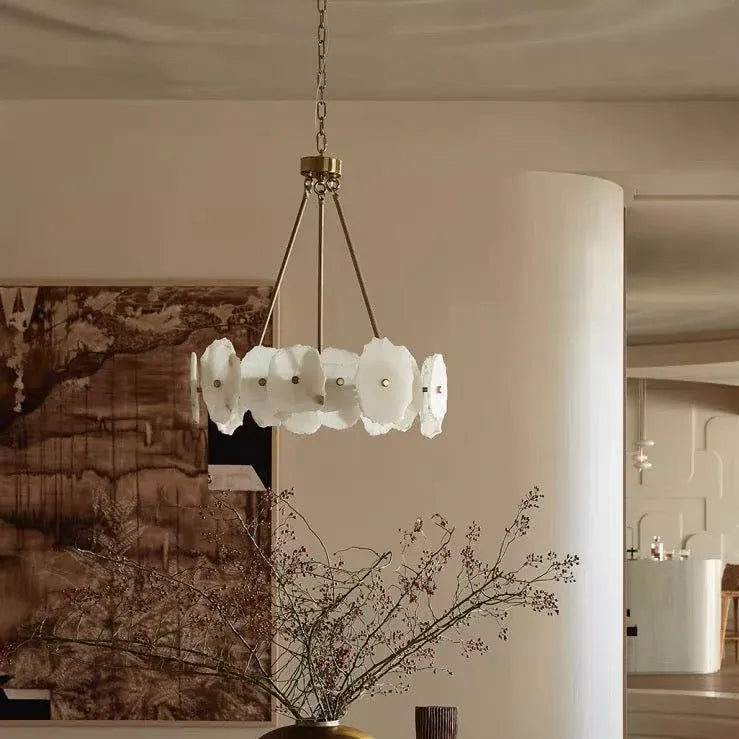 B&B Vintage Round Natural Stone Chandelier