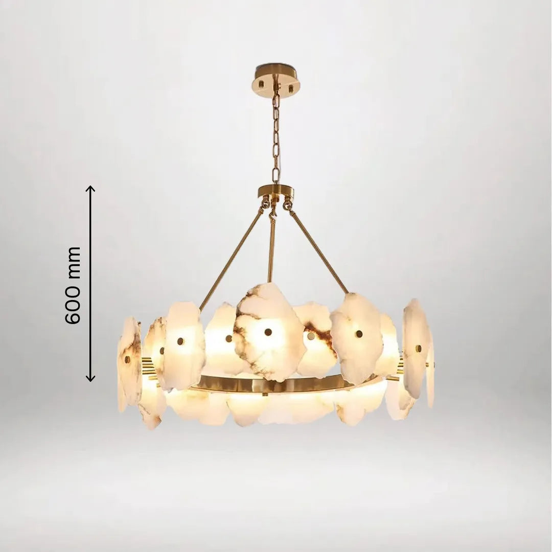 B&B Vintage Round Natural Stone Chandelier