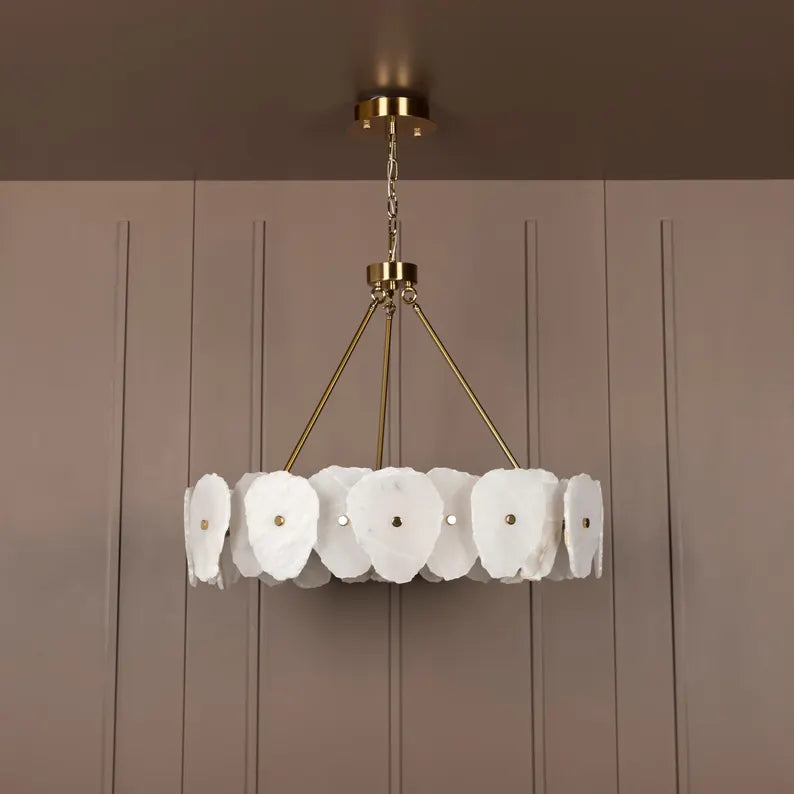 B&B Vintage Round Natural Stone Chandelier
