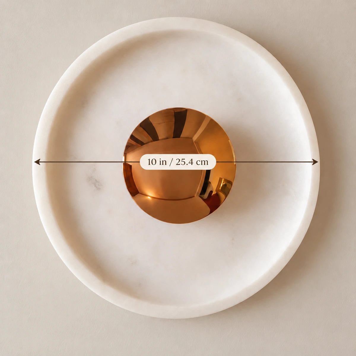 Illustrated 10 in diameter overlay for White / Rose Gold Orbis Curv; dimension from supplier message