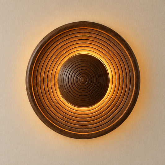 Wooden Highlighter Wall Light - wooden-highlighter-round-line - full fixture, video-verified styled hero - 2026-10-02