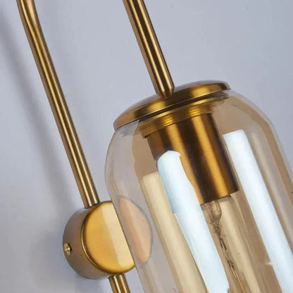 Tall Designer Glass Tube Wall Sconce (Pack of 2)