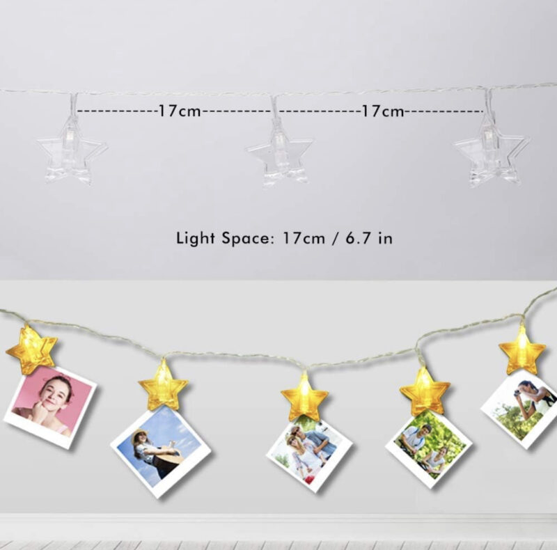 B&B Star Photo Clip 14 LED String Lights for Photo Hanging - Image 3